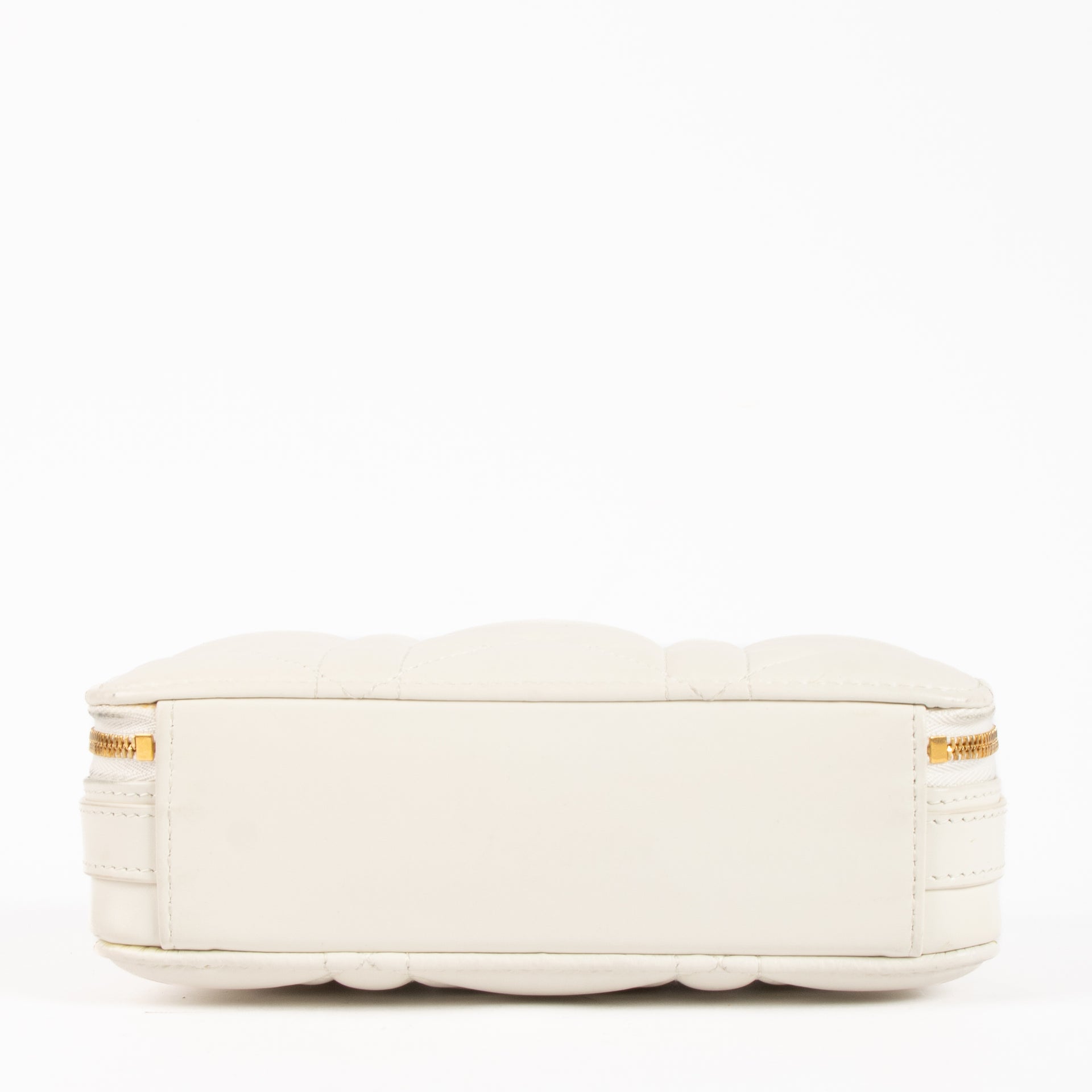 Christian Dior White Macrocannage Calfskin Caro Box Bag