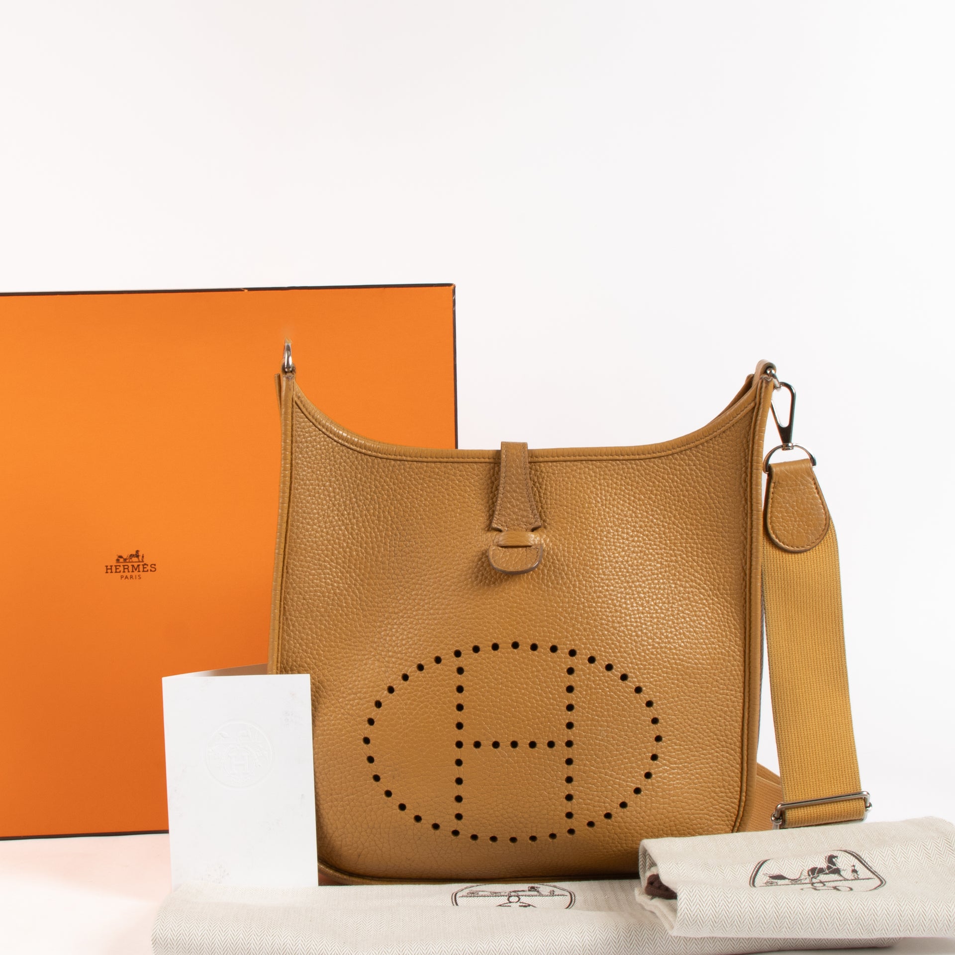 Hermès Evelyne III 29 Moutarde Clemence PHW