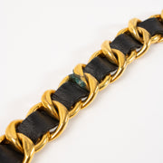 Shop this authentic Chanel Collection 28 Black Leather Gold Chain Belt pre-loved on Labellov.com