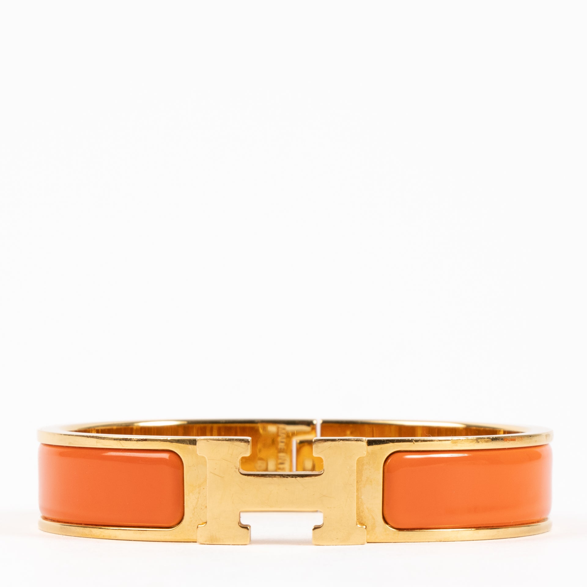 Hermès Orange Clic H Bracelet