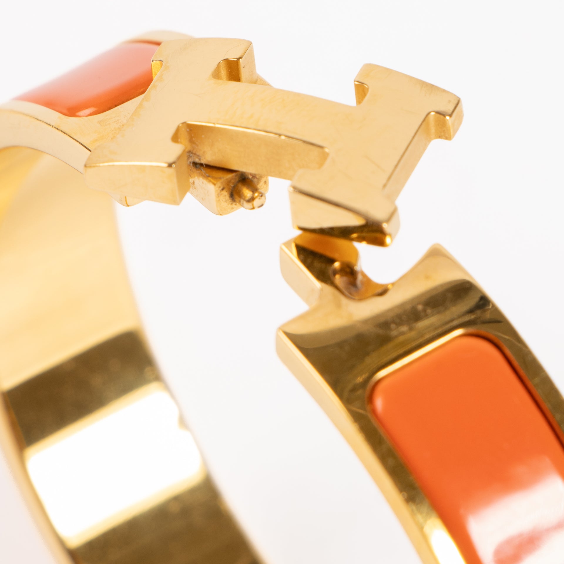 Hermès Orange Clic H Bracelet