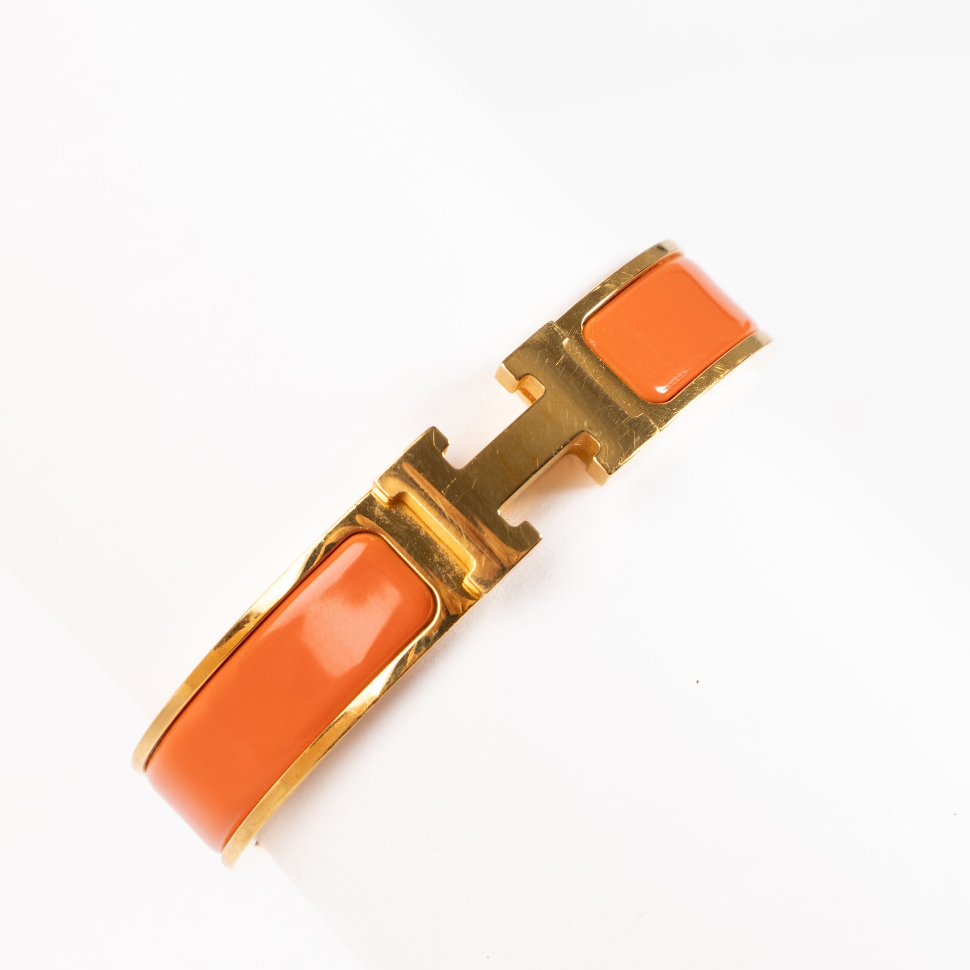 Hermès Orange Clic H Bracelet