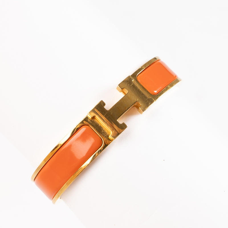 Hermès Orange Clic H Bracelet