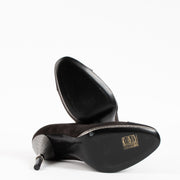 Shop the authentic Chanel Black Suede Cap-Toe Metallic Heel on Labellov.com !