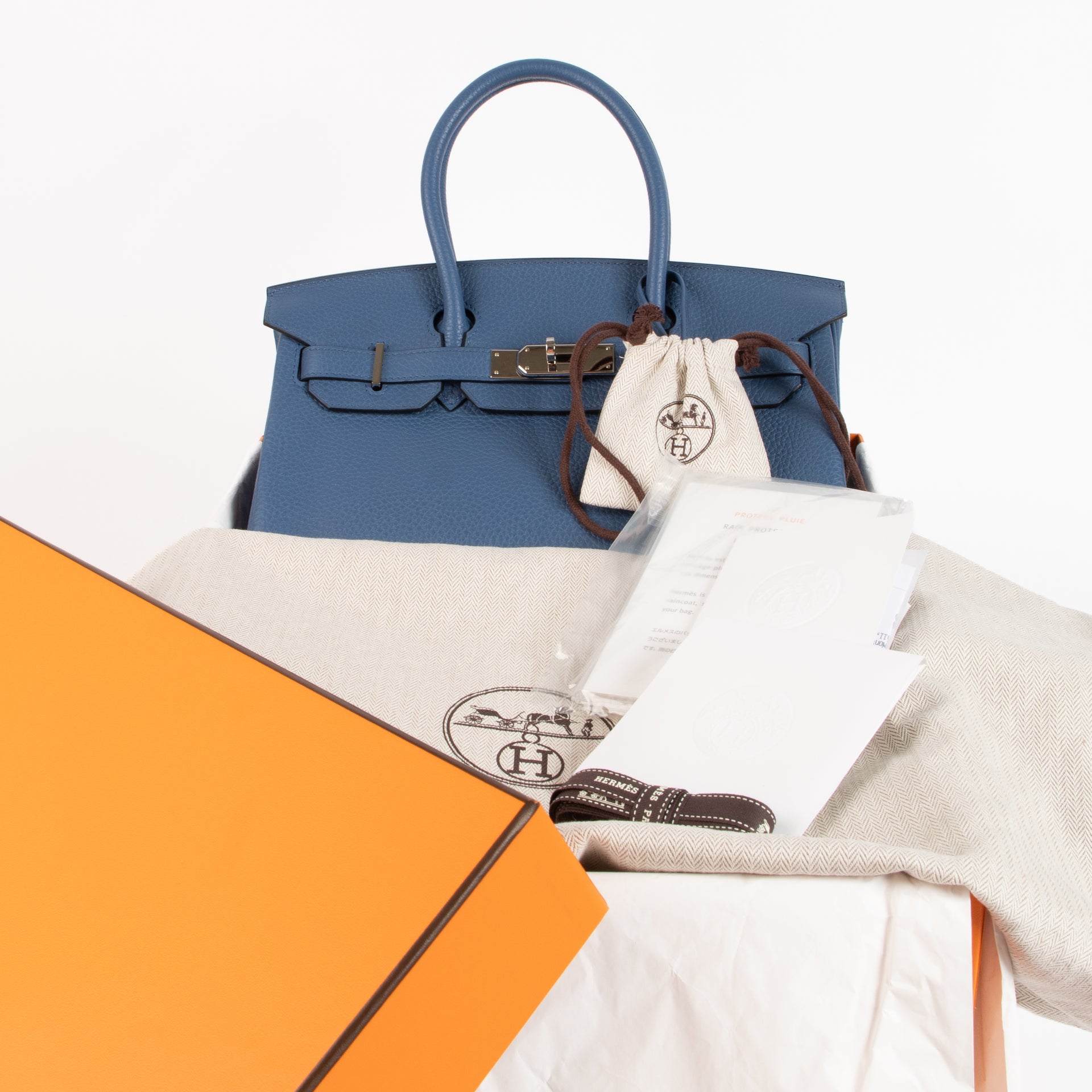 Hermès Birkin 30 Blue Agate Clemence PHW