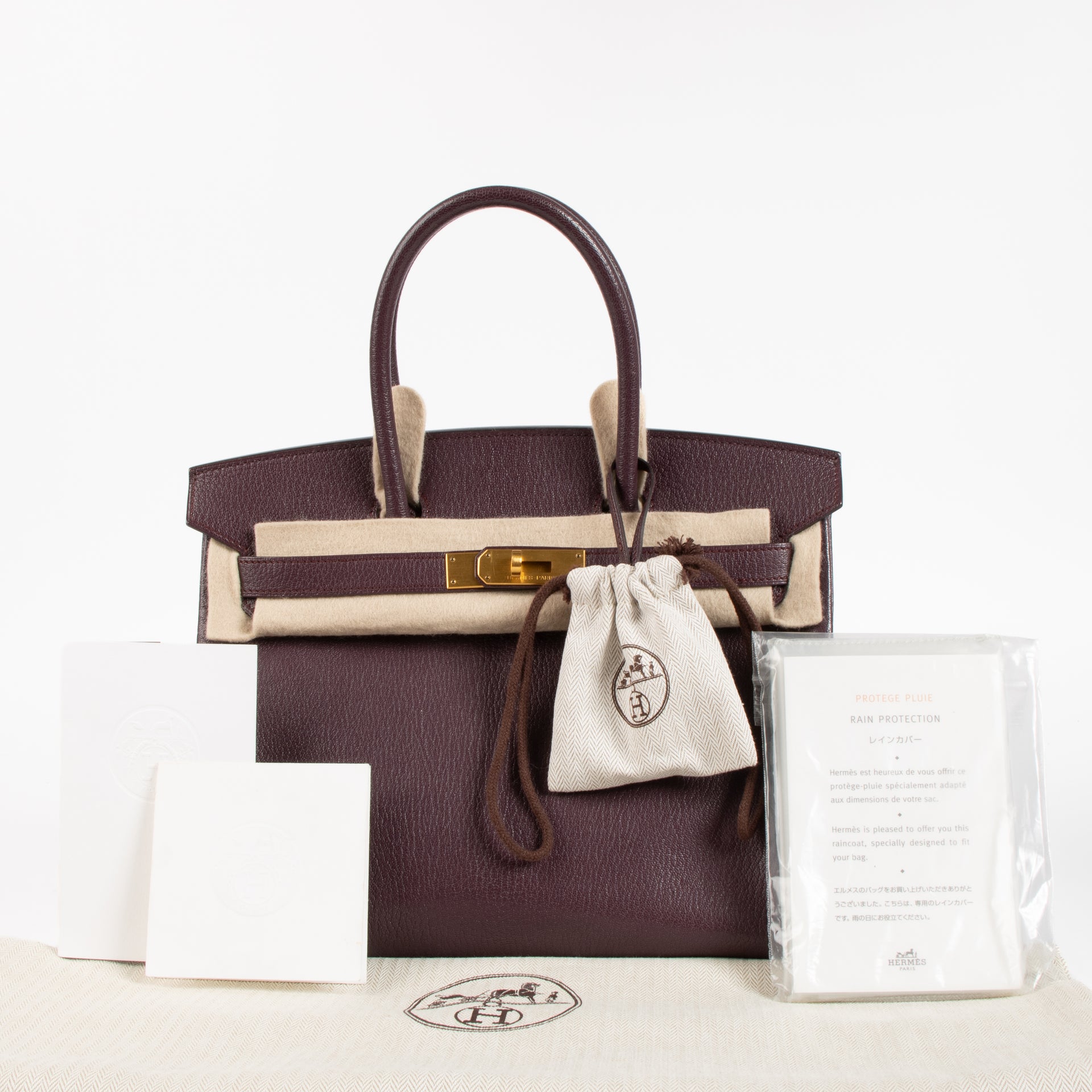 Hermès HSS Birkin 30 Raisin Chevre Mysore BGHW