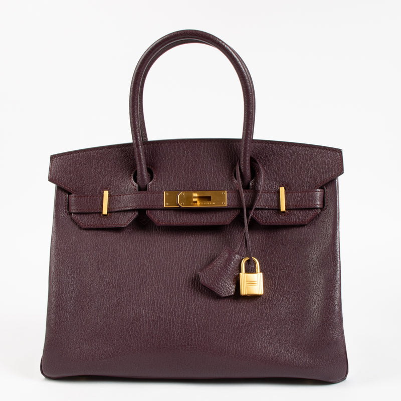 Hermès HSS Birkin 30 Raisin Chevre Mysore BGHW