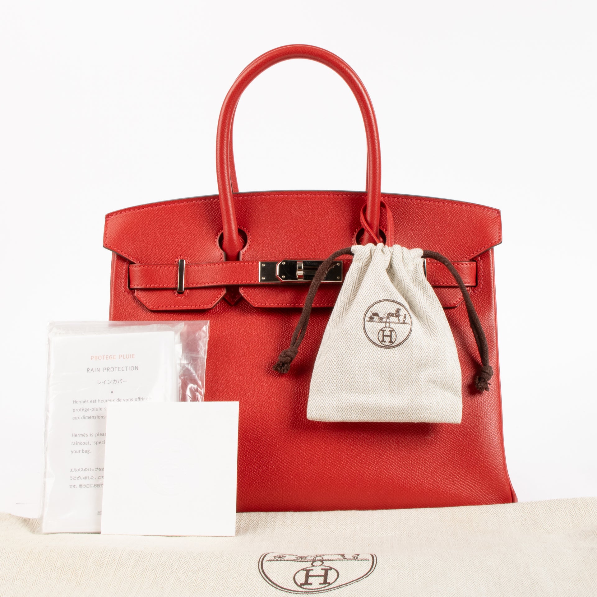 Hermès Birkin 30 Rouge Casaque Epsom PHW