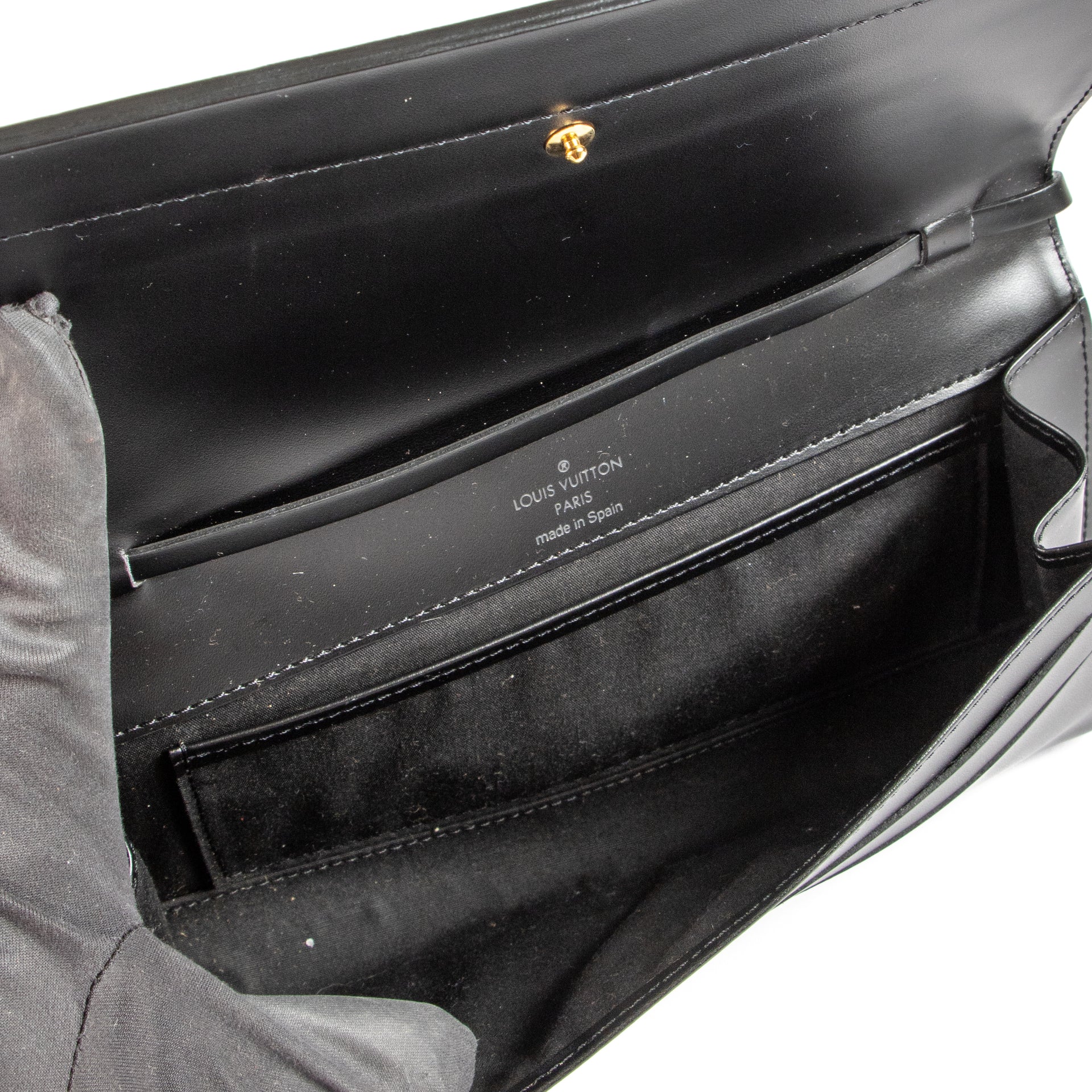 Louis Vuitton Black Epi Honfleurs Pochette Bag