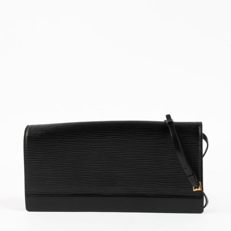 Louis Vuitton Black Epi Honfleurs Pochette Bag