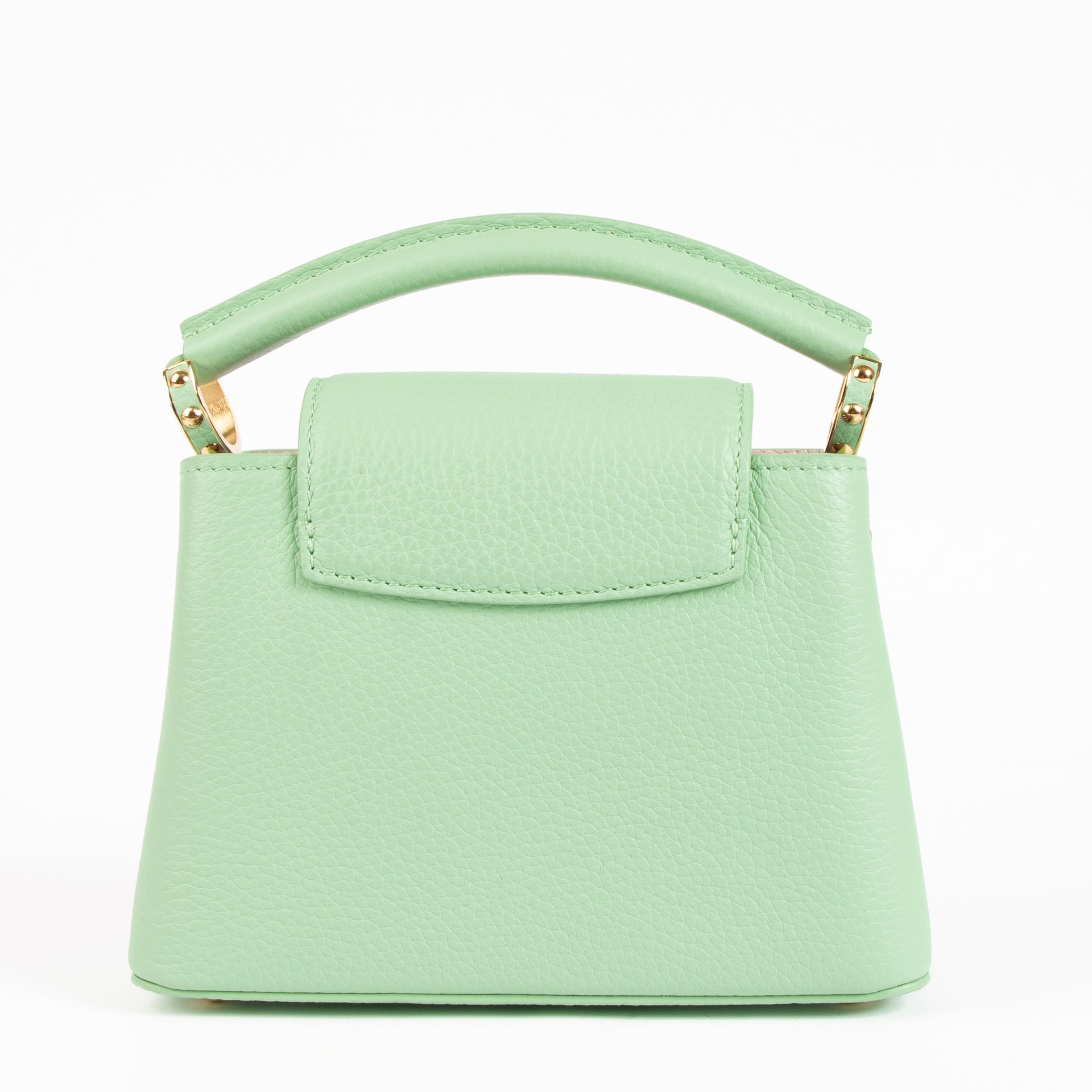 Shop the authentic Louis Vuitton Vert Pomme Taurillon Capucines Mini Bag on Labellov.com !