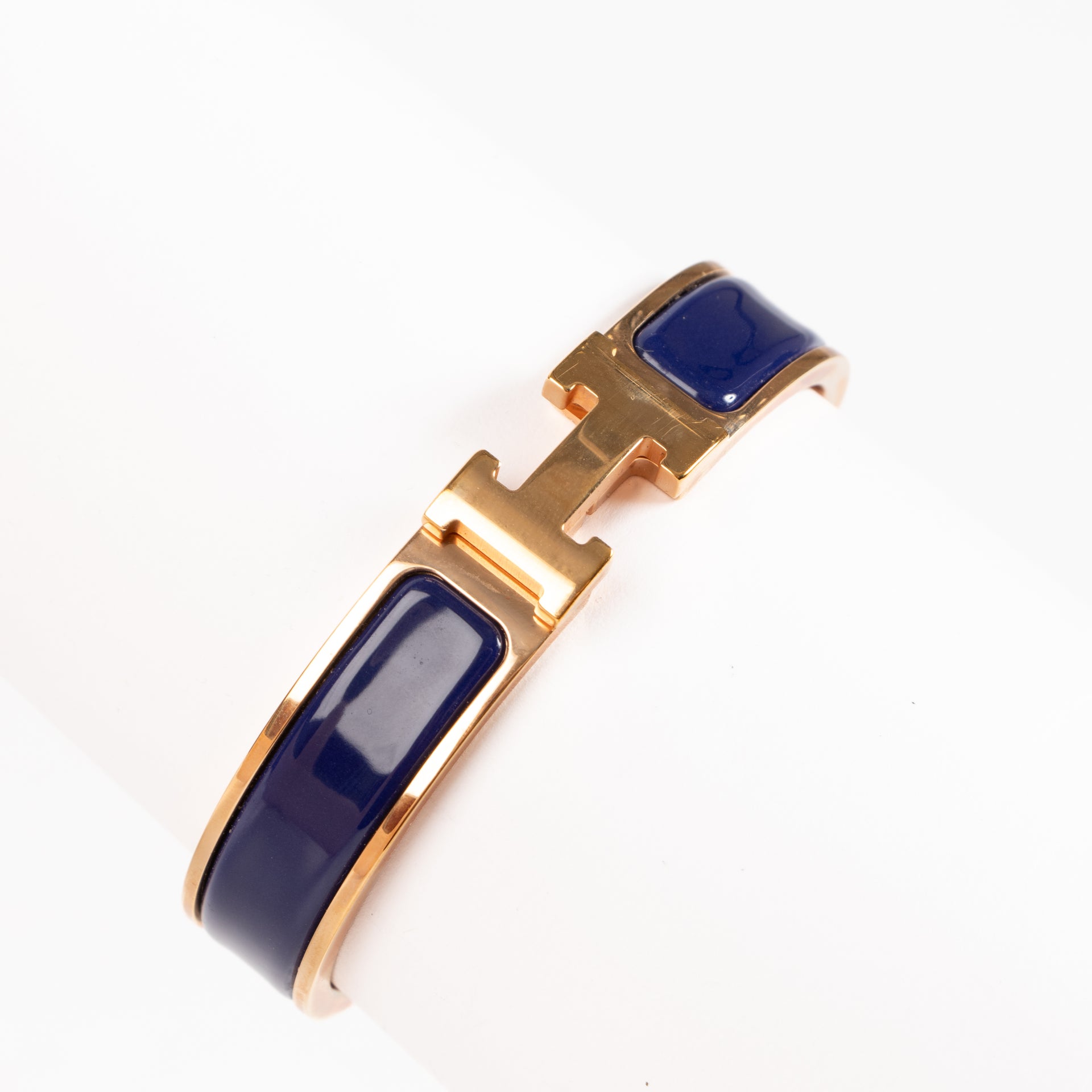 Shop the authentic Hermès Blue Impérial Clic H Bracelet on Labellov.com !