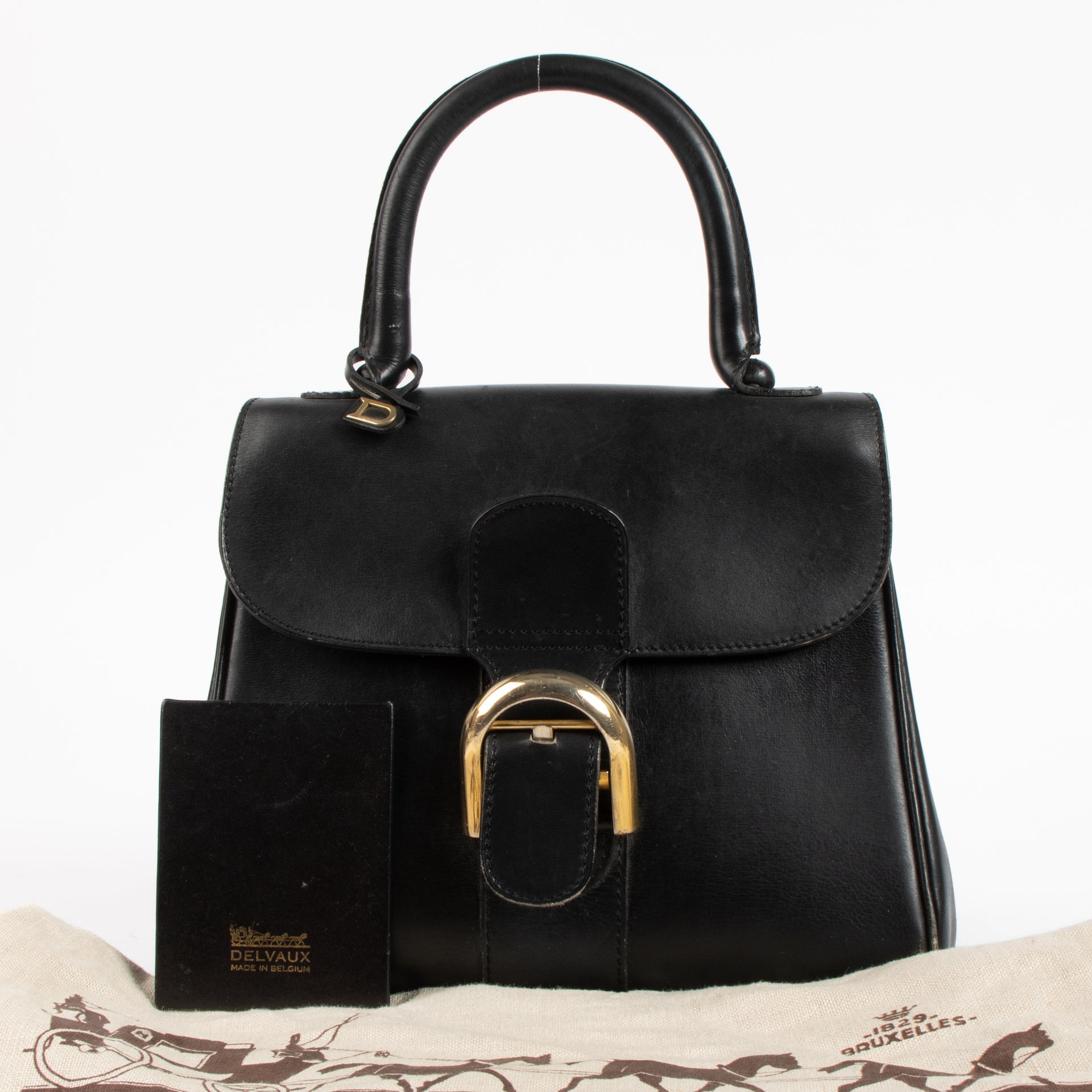 Delvaux 1974s Navy Box Calf Brillant PM Bag