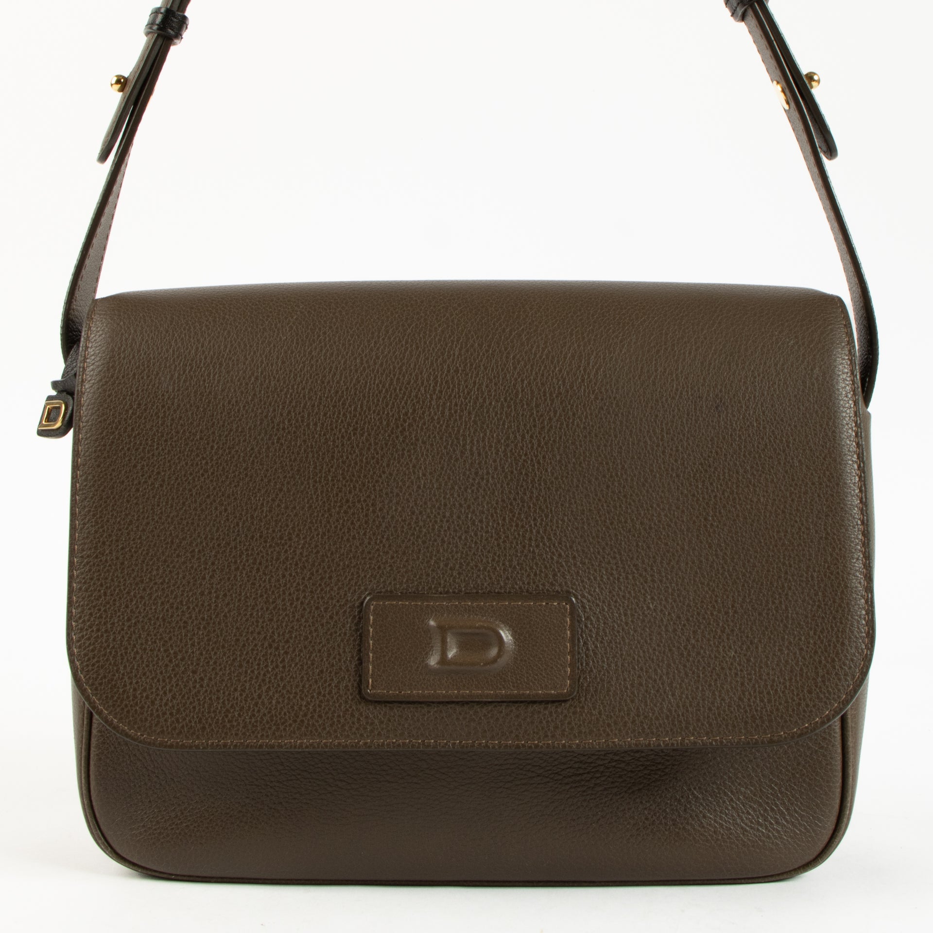 Shop the authentic Delvaux Brown Leather Small Messenger Bag on Labellov.com !