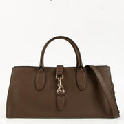shop safe online Gucci Brown Calfskin Medium Soft Jackie East West Tote Bag