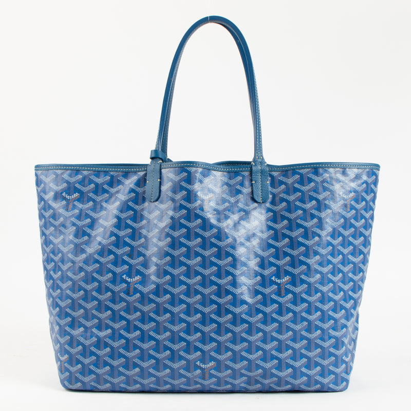 shop safe online at Labellov in Antwerp this authentic second hand Goyard Sky Blue Saint Louis PM Bag