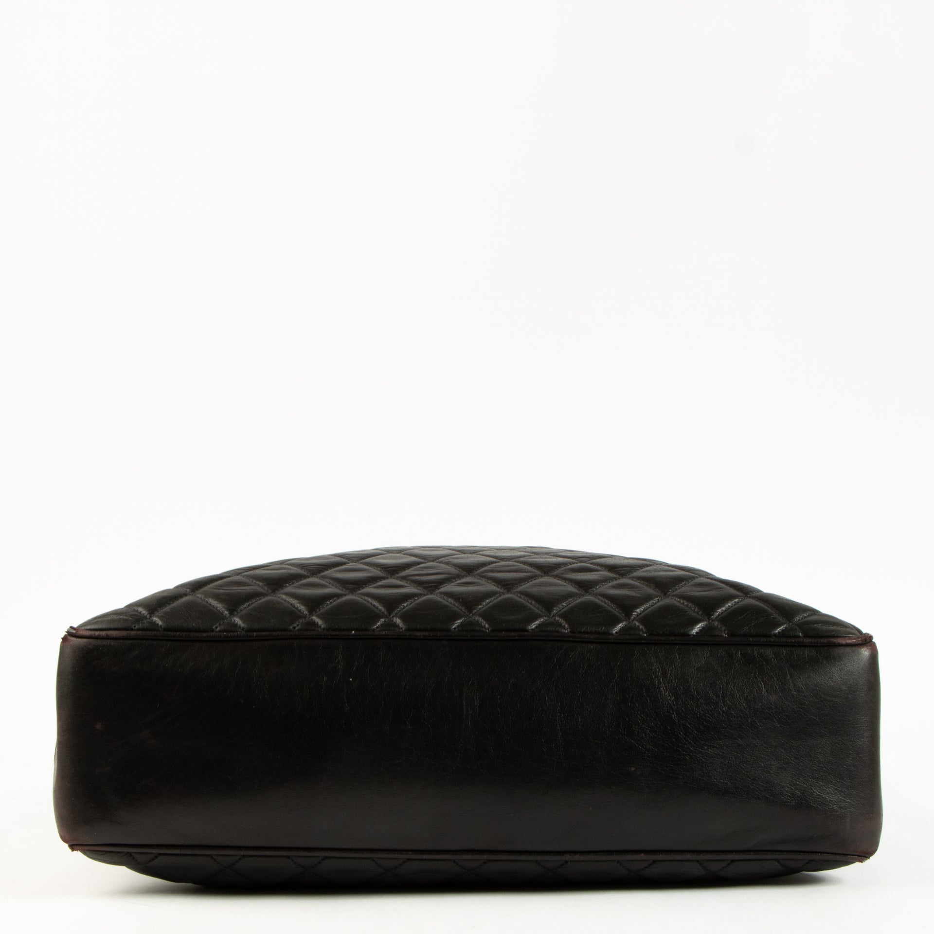 Chanel Vintage Black Quilted Lambskin Large Tote Bag