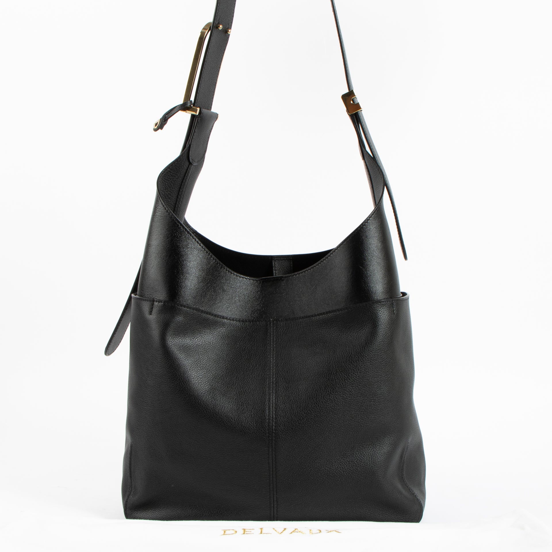 Shop Authentic Delvaux Black Leather So Cool MM Bag on Labellov.com