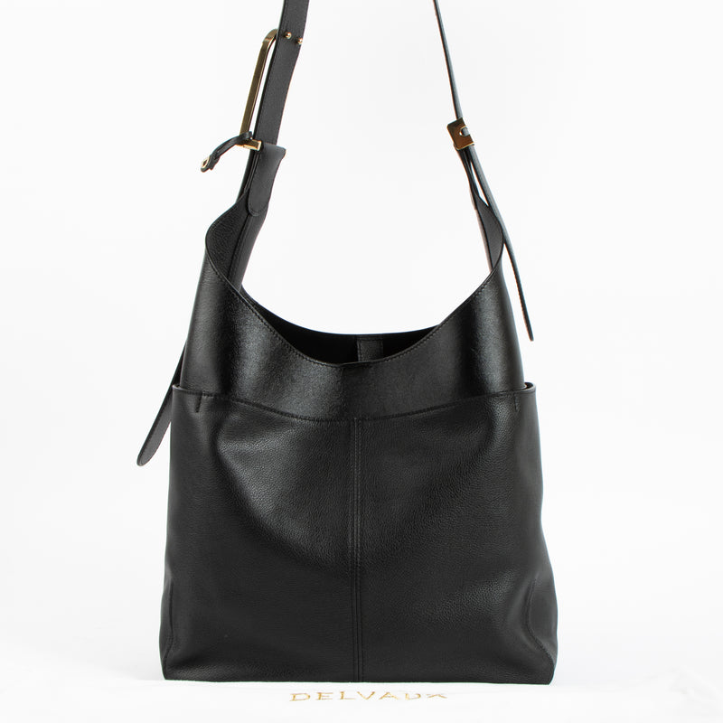 Shop Authentic Delvaux Black Leather So Cool MM Bag on Labellov.com
