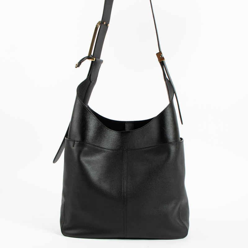 Shop Authentic Delvaux Black Leather So Cool MM Bag on Labellov.com