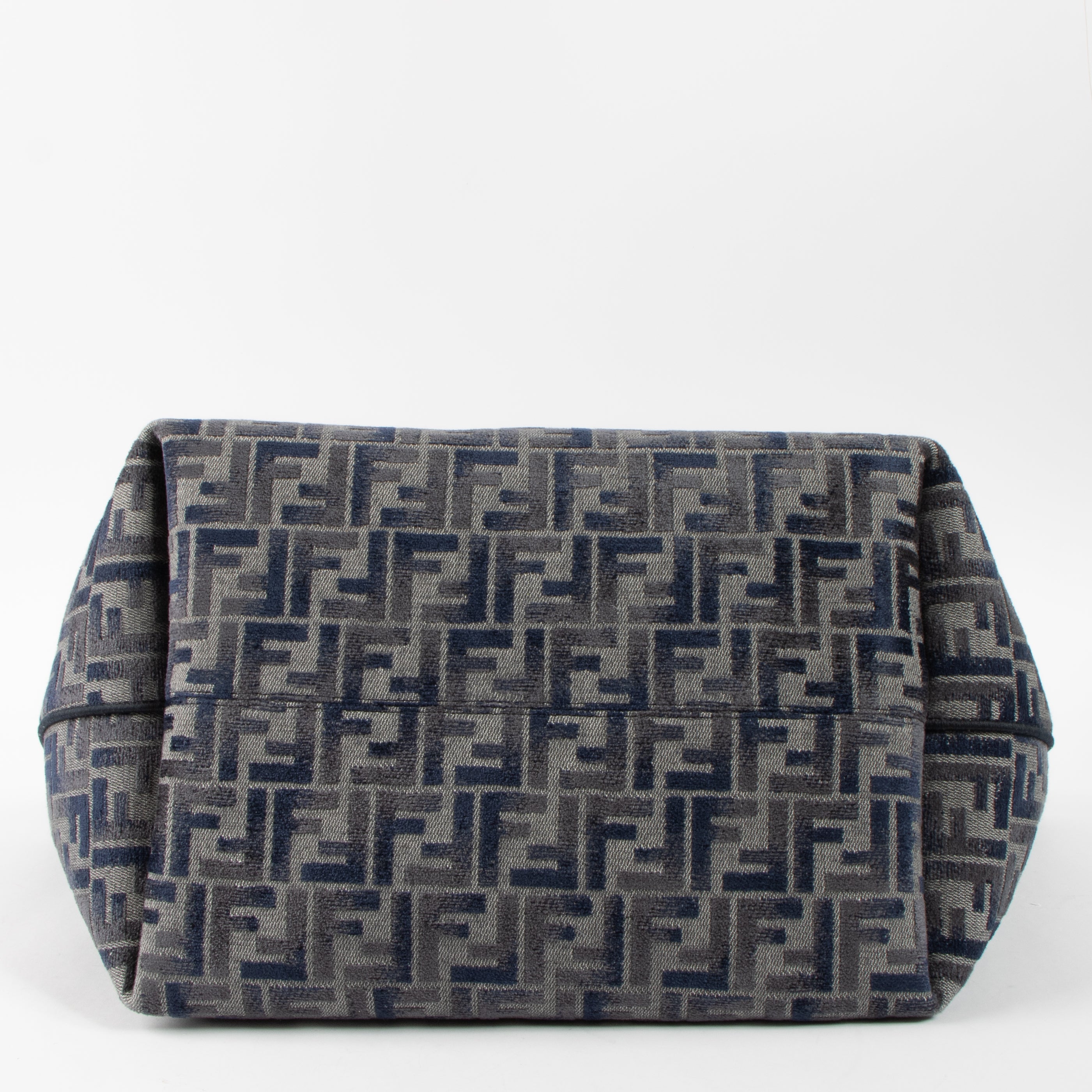 Fendi Blue Denim FF-Jacquard Large Roll Tote Bag – Labellov