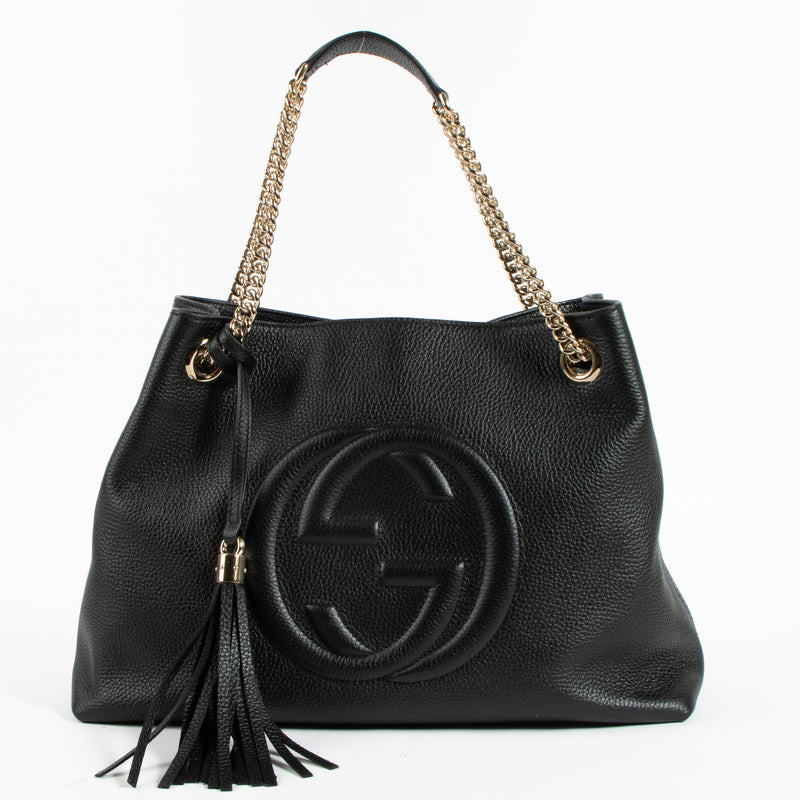 Shop authentic Gucci Black Soho Chain Hobo Bag on Labellov.com.