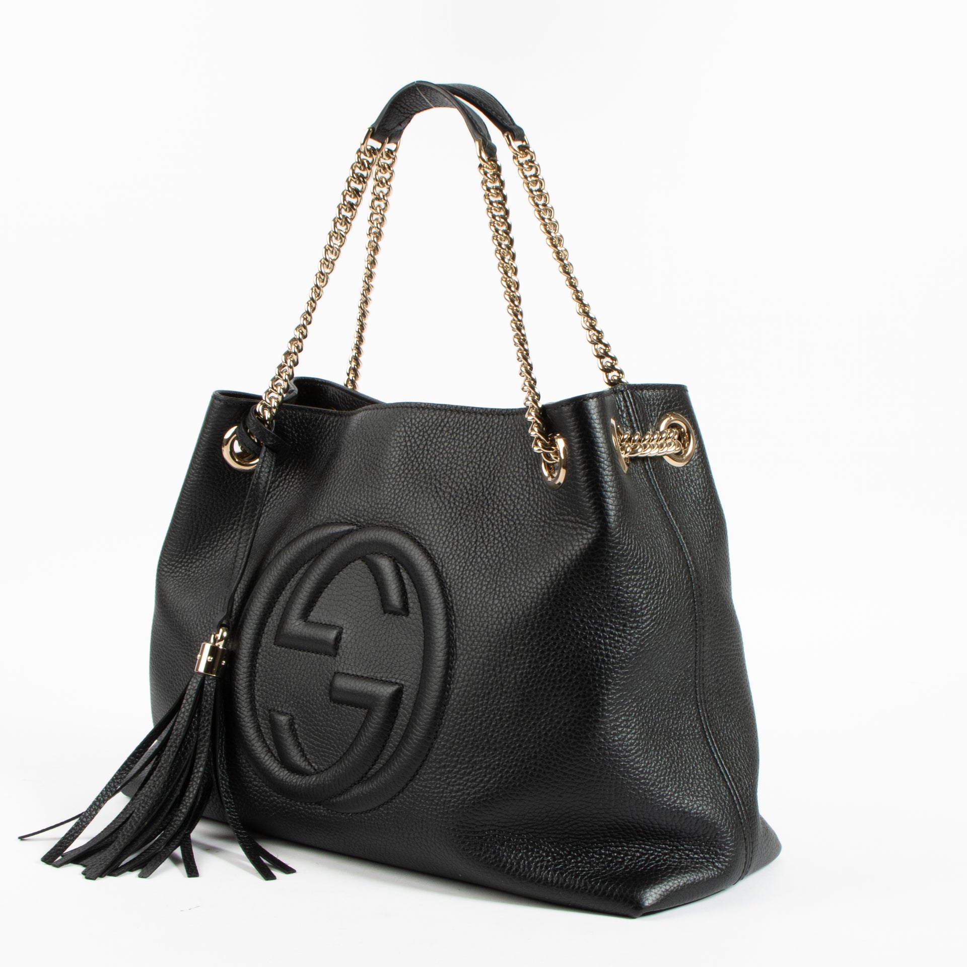 Shop authentic Gucci Black Soho Chain Hobo Bag on Labellov.com.