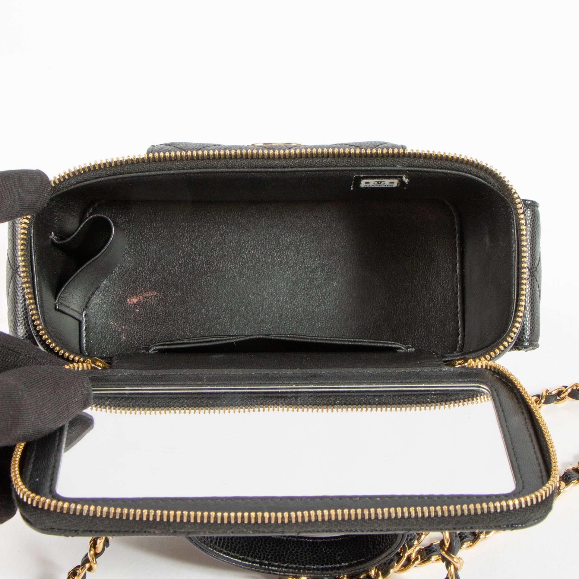 Shop authentic Chanel Black Caviar Long Vanity with Chain Bag on Labellov.com