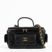 Shop authentic Chanel Black Caviar Long Vanity with Chain Bag on Labellov.com