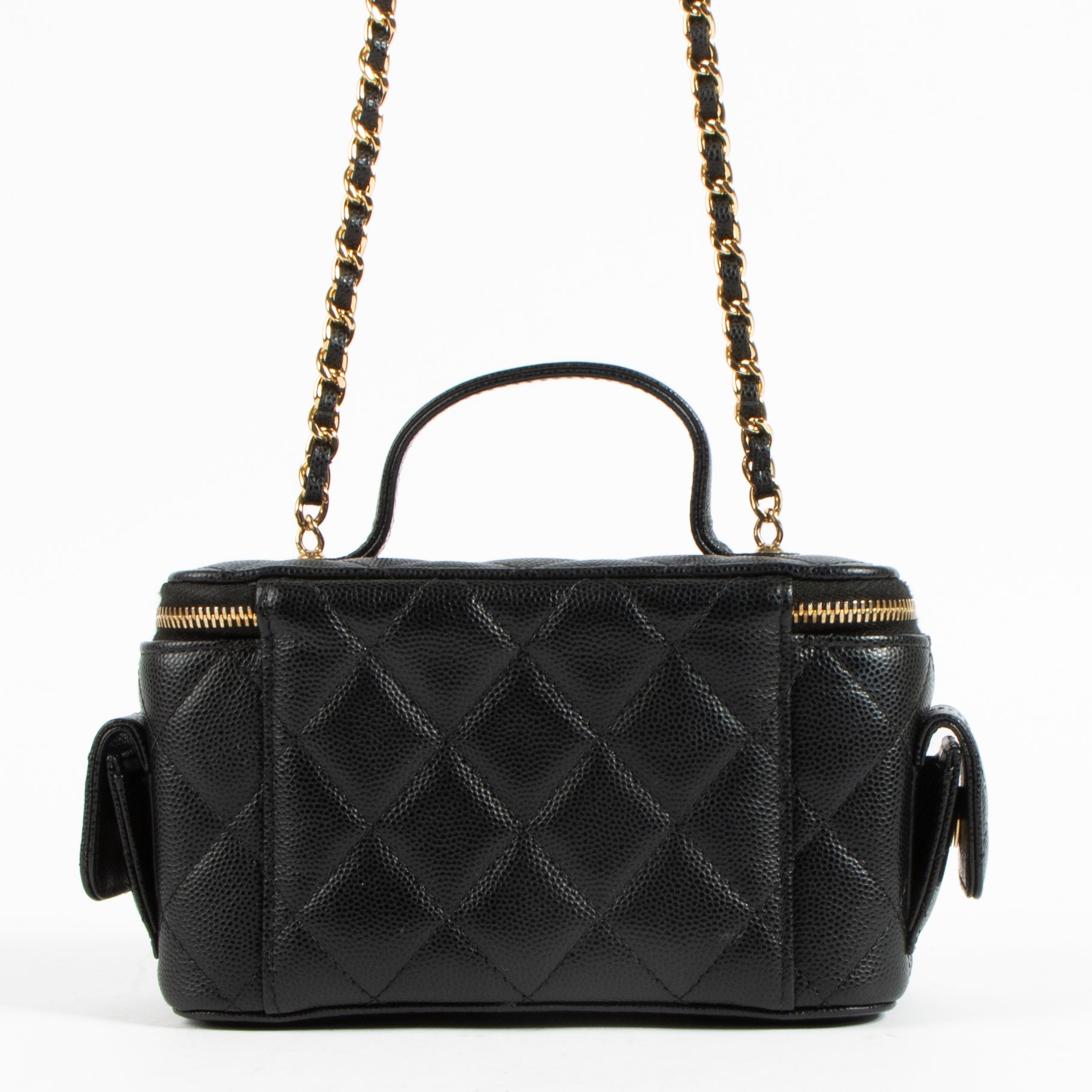 Shop authentic Chanel Black Caviar Long Vanity with Chain Bag on Labellov.com