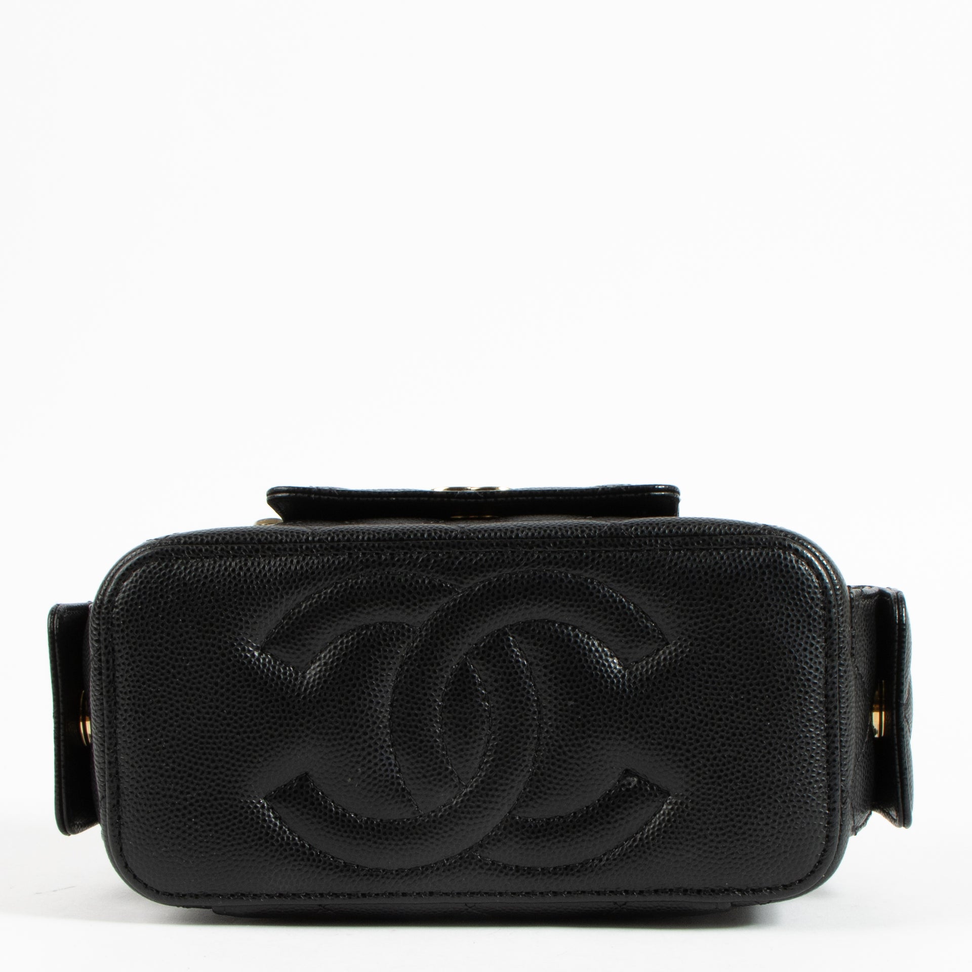 Chanel Black Caviar Long Vanity with chain Bag