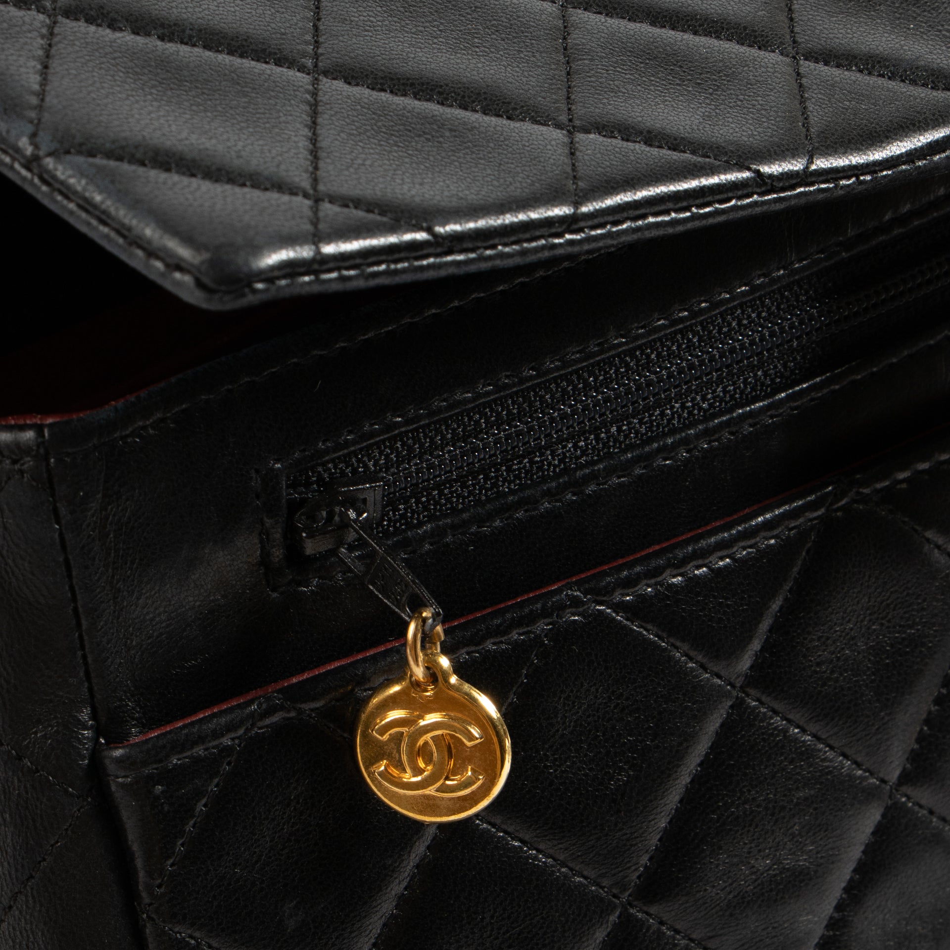 Shop the authentic Chanel Vintage Black Lambskin Flap Bag on Labellov.com !