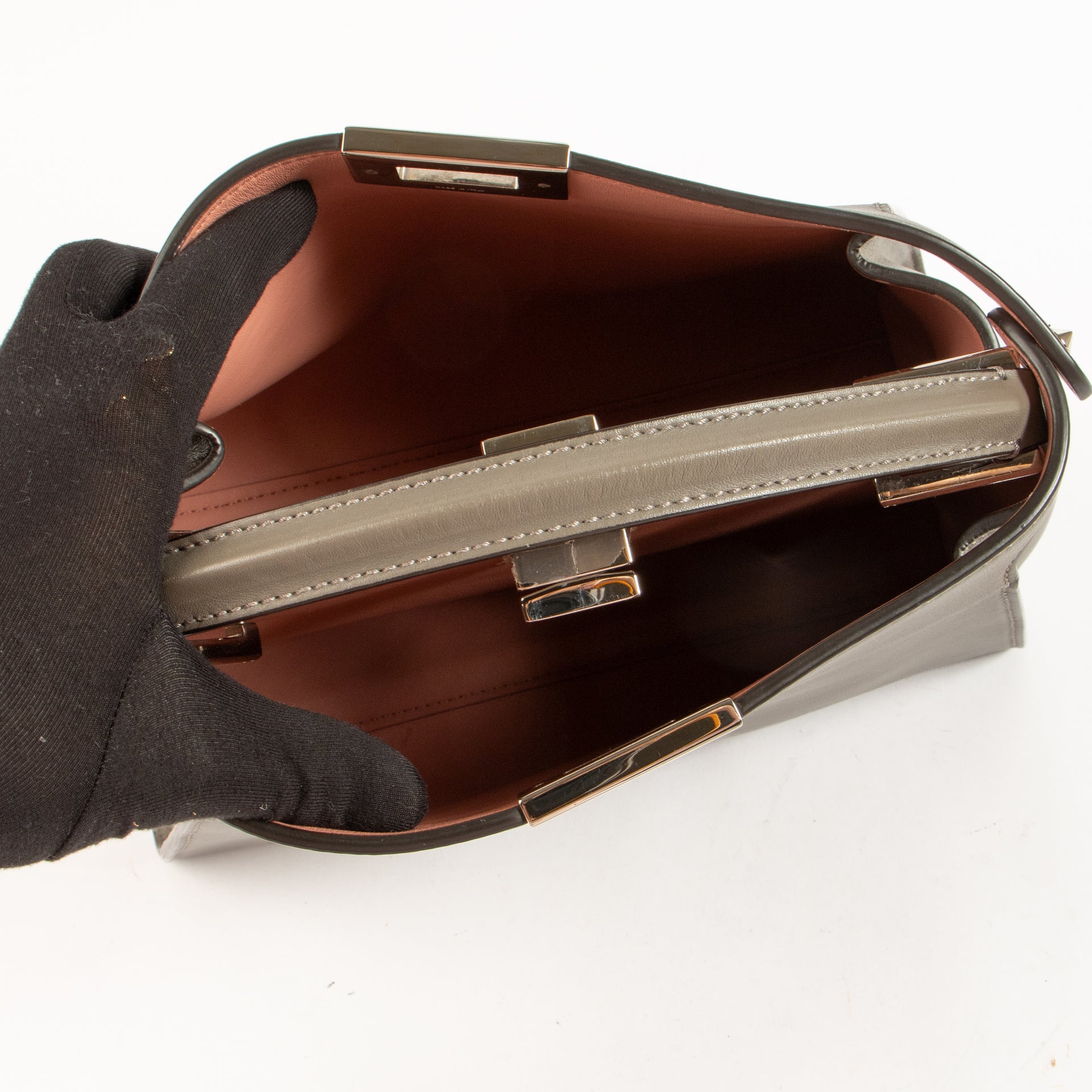 Fendi Foresta Grey Peekaboo Essentially Bag