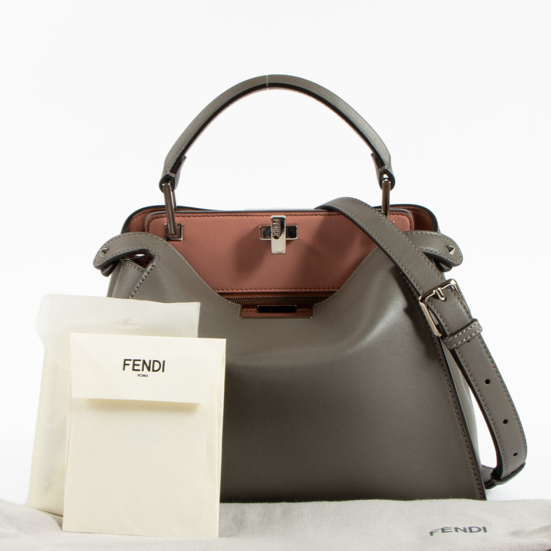 Fendi Foresta Grey Peekaboo Essentially Bag