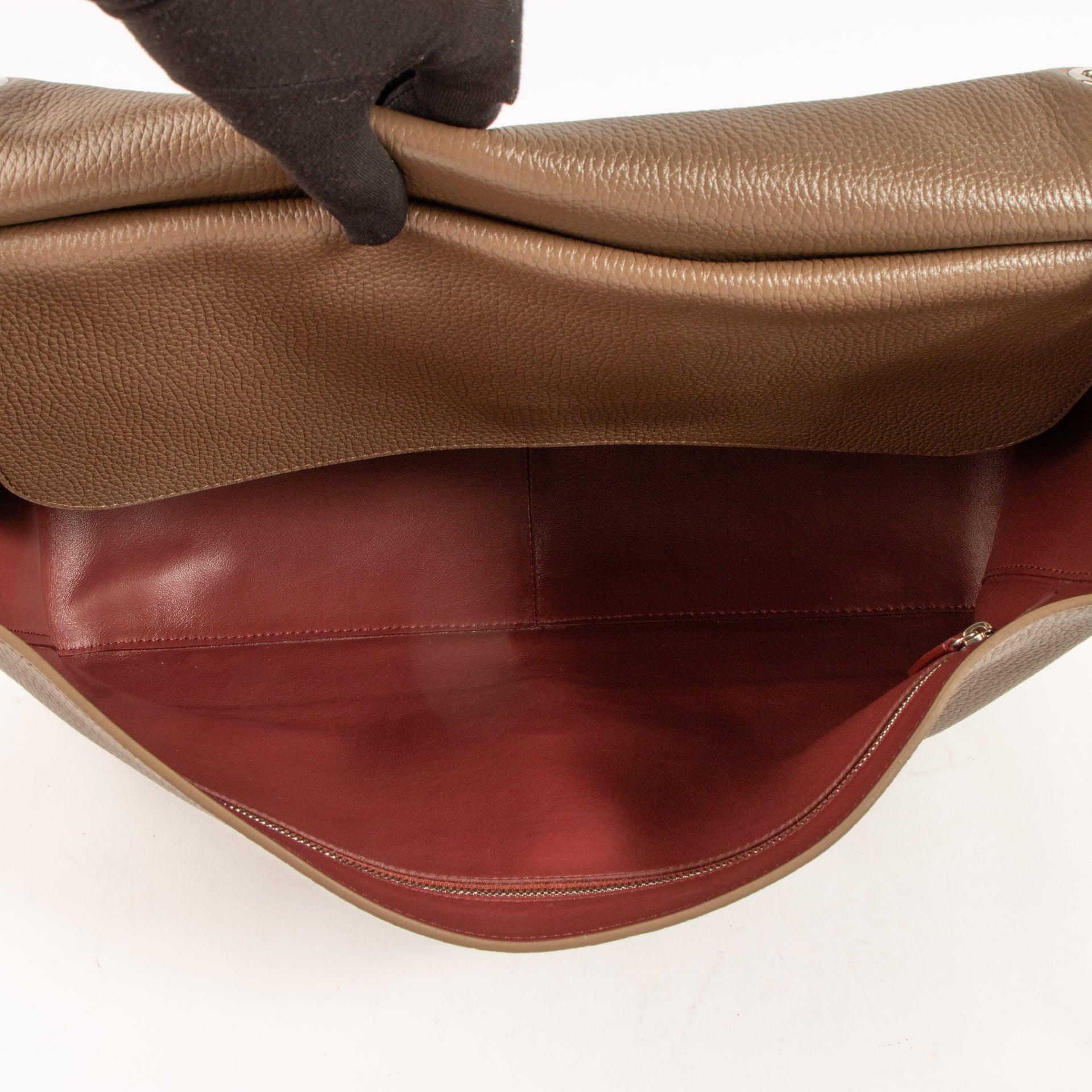 Shop the authentic Chanel Light Brown Grained Calfskin Maxi Flap Bag on Labellov.com !