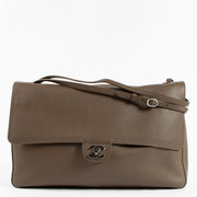 Shop the authentic Chanel Light Brown Grained Calfskin Maxi Flap Bag on Labellov.com !