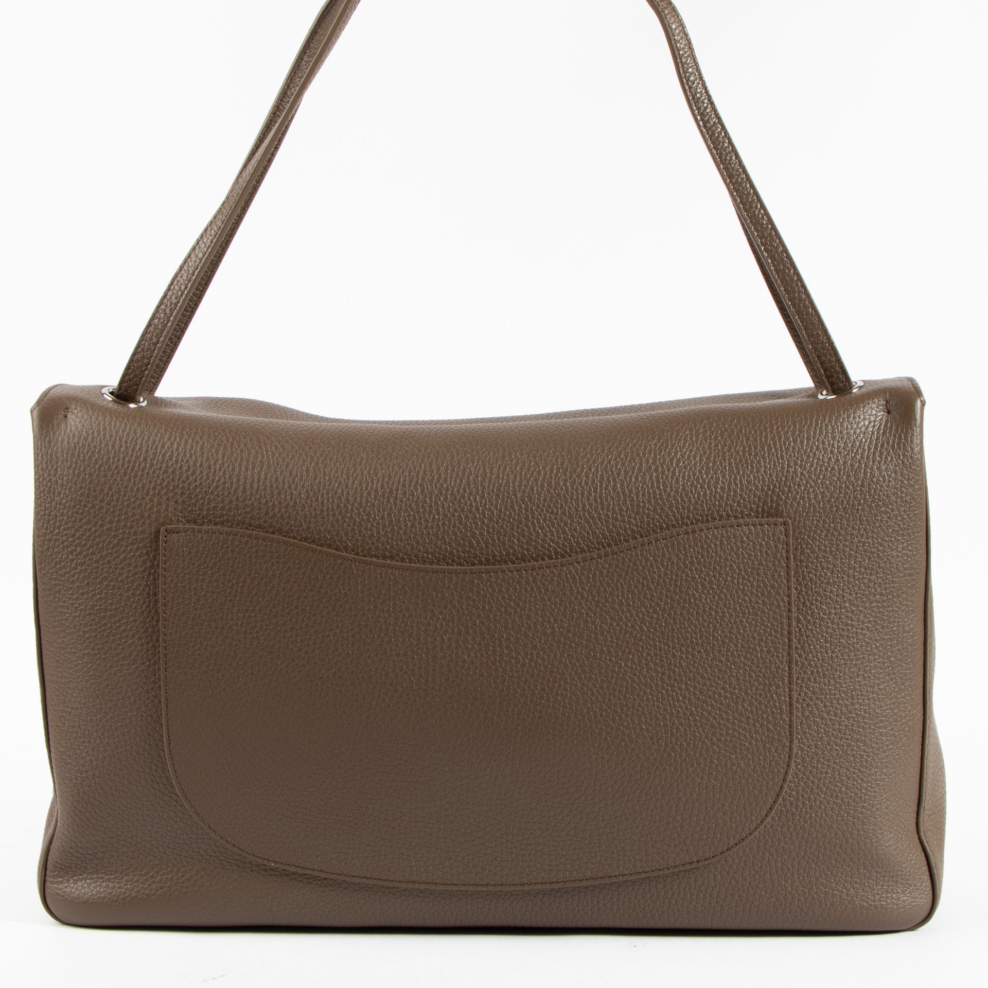Shop the authentic Chanel Light Brown Grained Calfskin Maxi Flap Bag on Labellov.com !