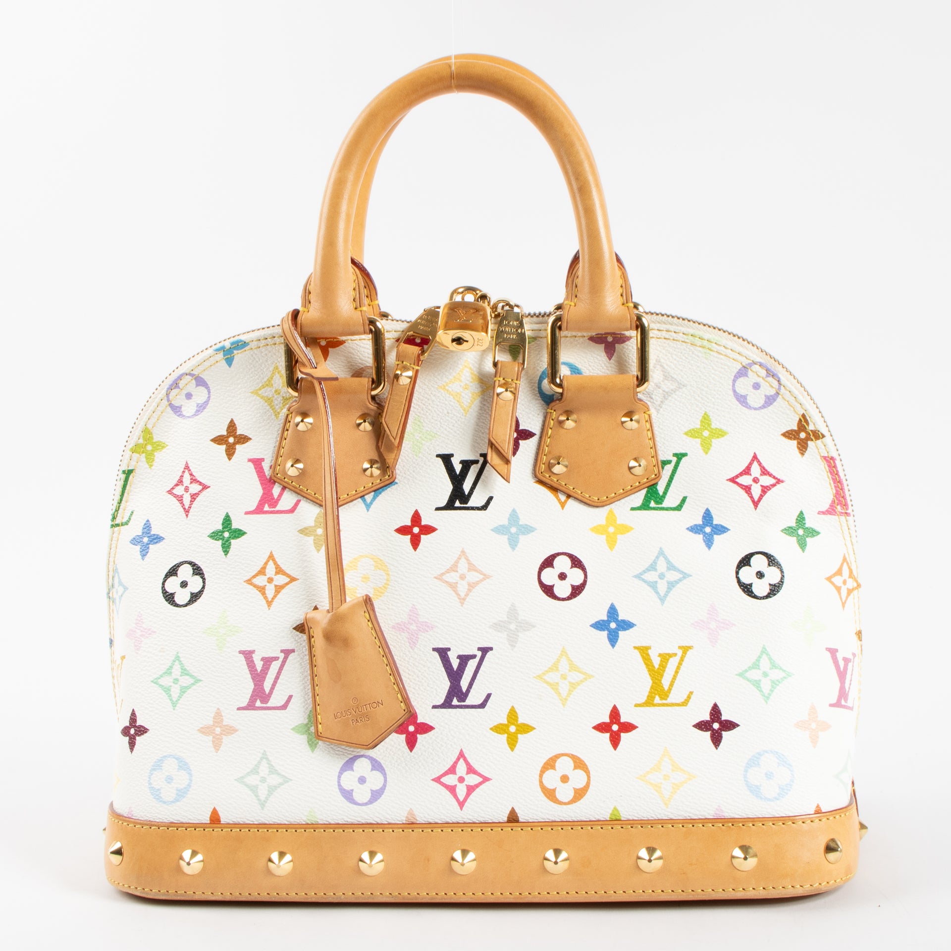 Louis Vuitton White Monogram Multicolor Alma PM NM Bag