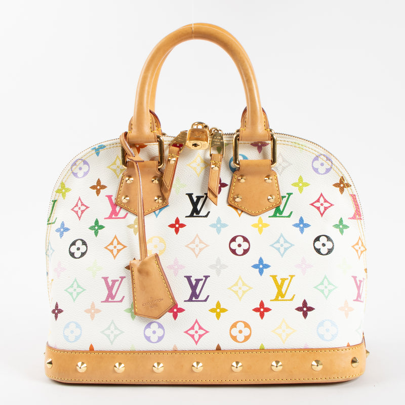 Louis Vuitton White Monogram Multicolor Alma PM NM Bag