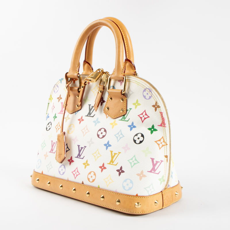 Louis Vuitton White Monogram Multicolor Alma PM NM Bag