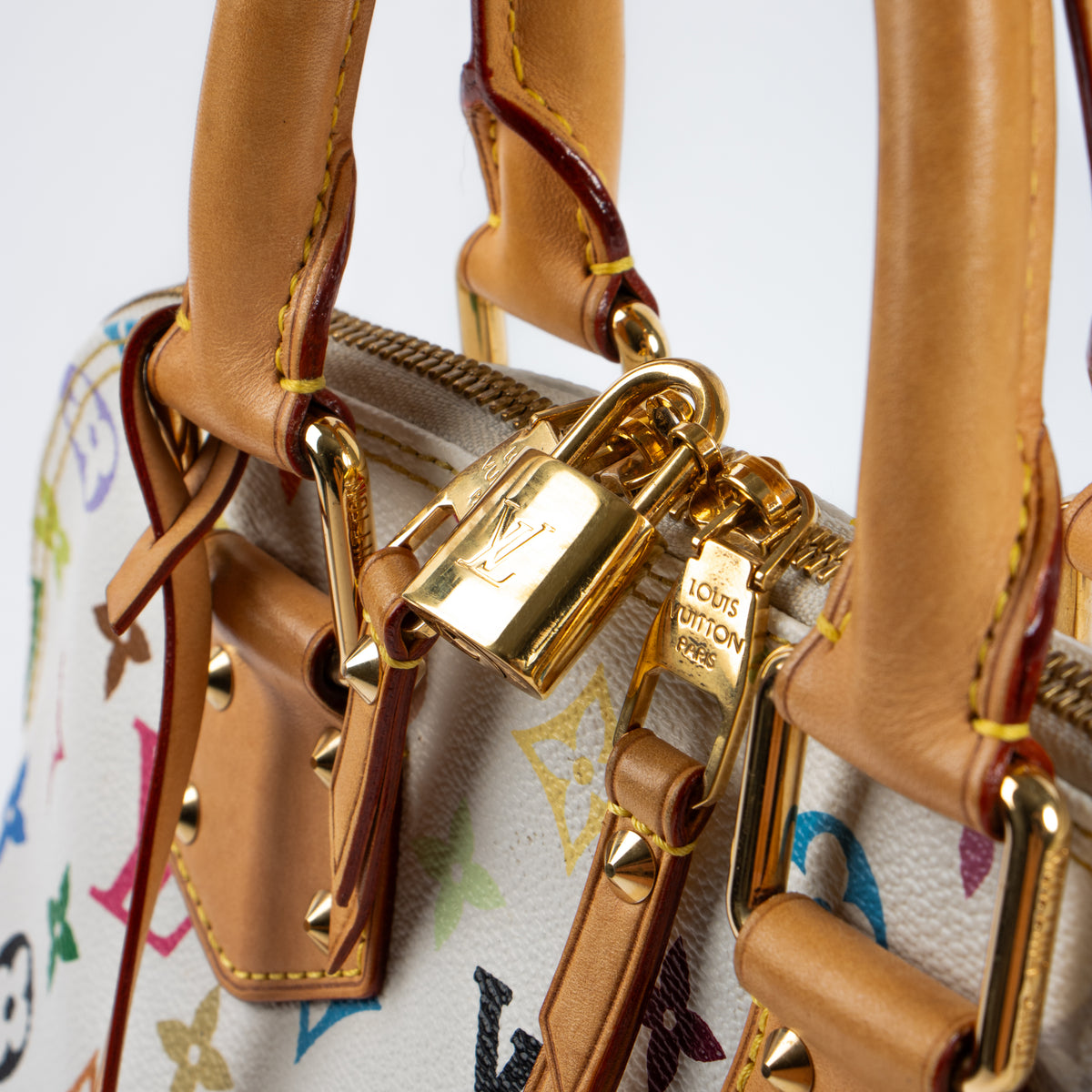 Louis Vuitton White Monogram Multicolor Alma PM NM Bag