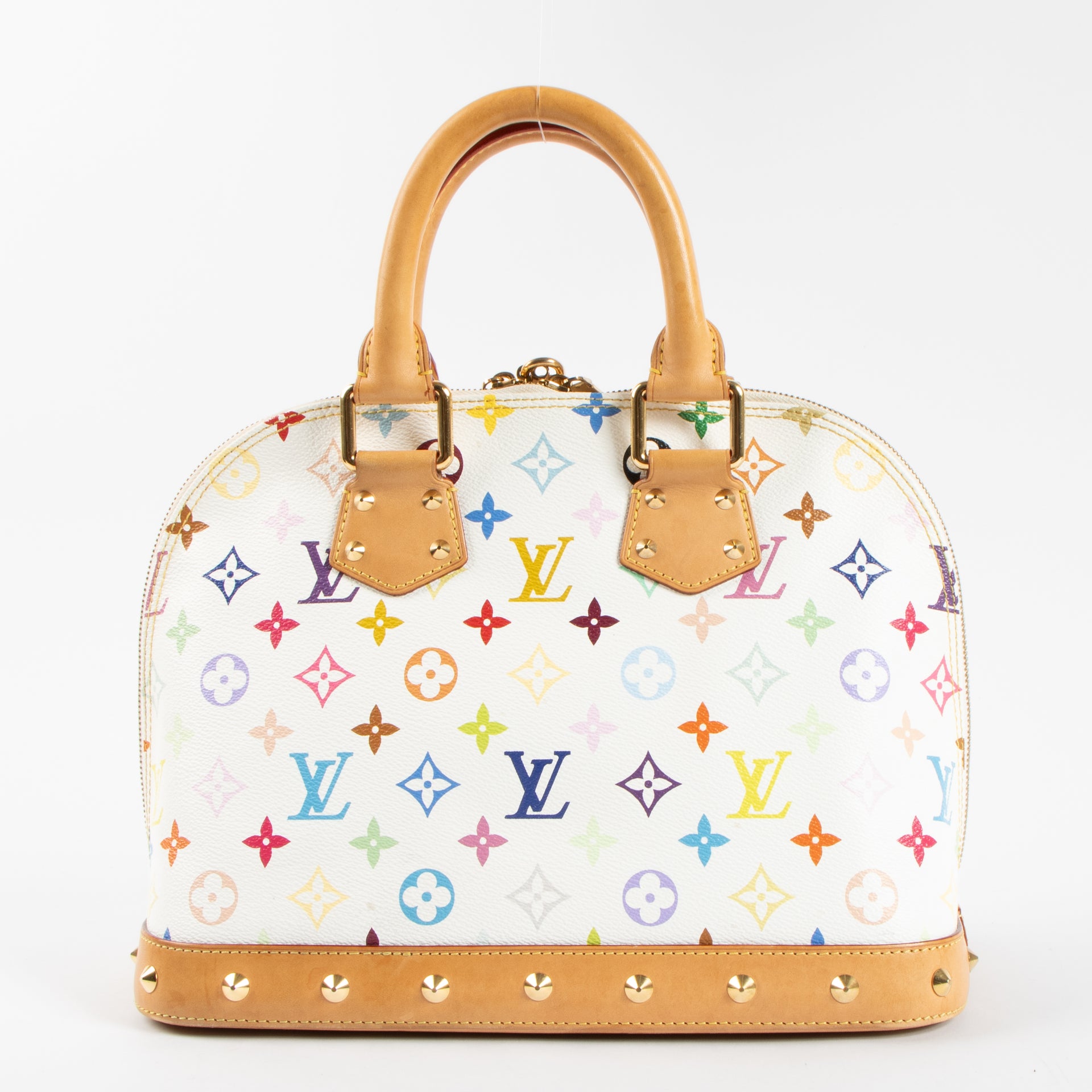 Louis Vuitton White Monogram Multicolor Alma PM NM Bag