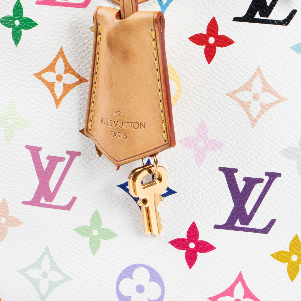 Louis Vuitton White Monogram Multicolor Alma PM NM Bag