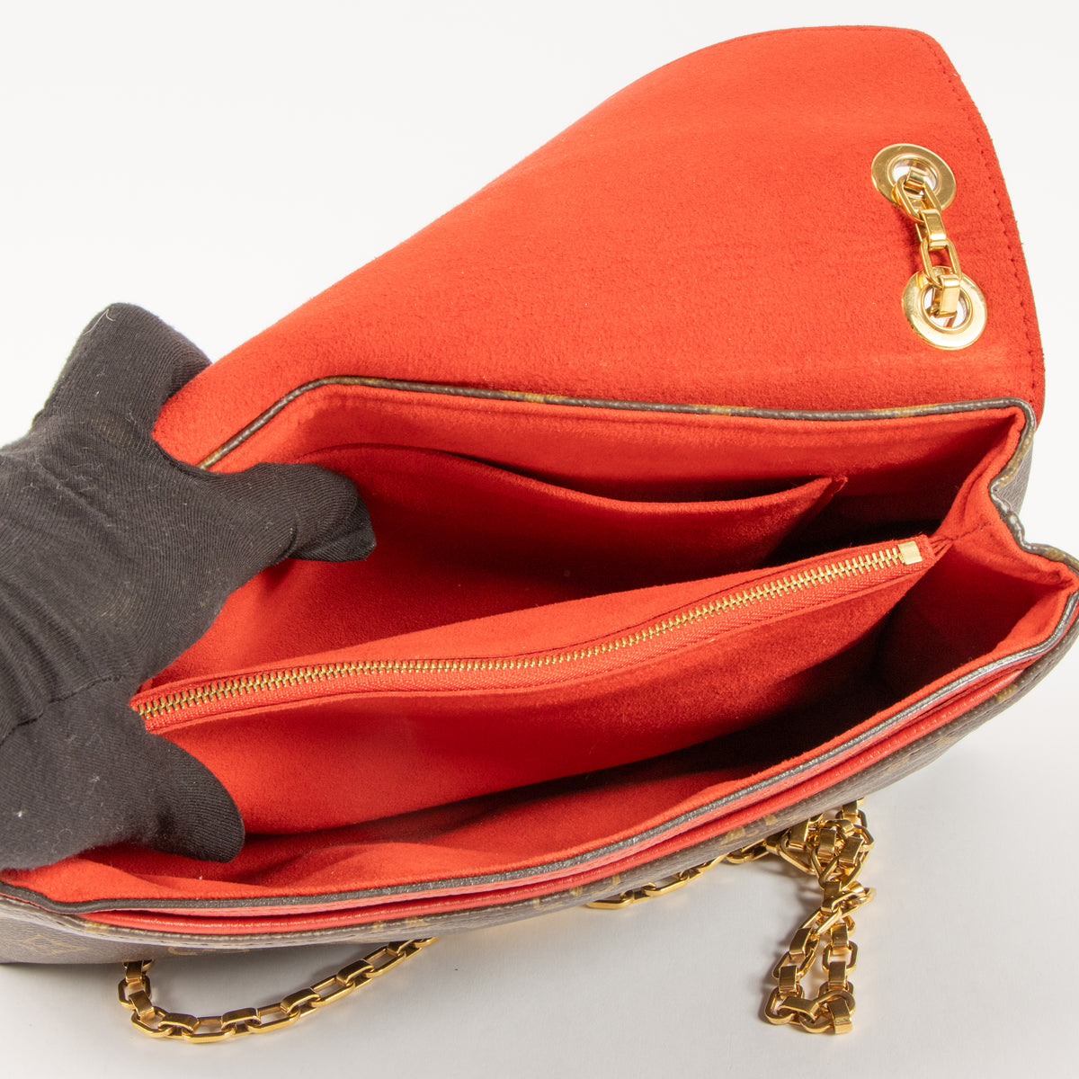 Louis Vuitton Monogram/Cerise Pallas Chain Bag