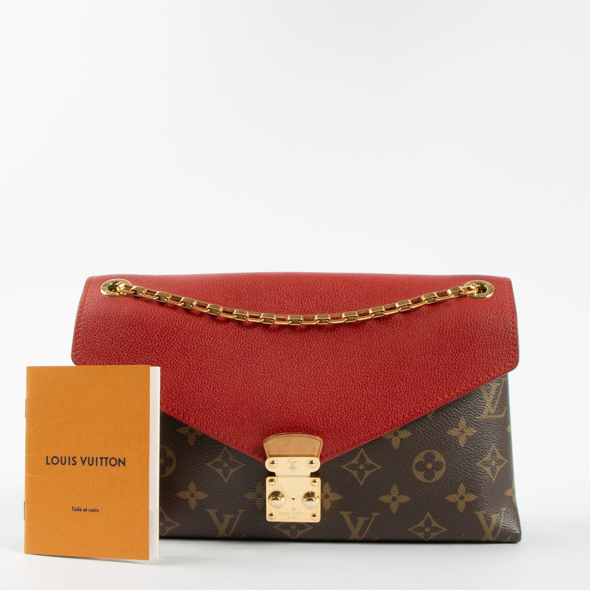 Louis Vuitton Monogram/Cerise Pallas Chain Bag