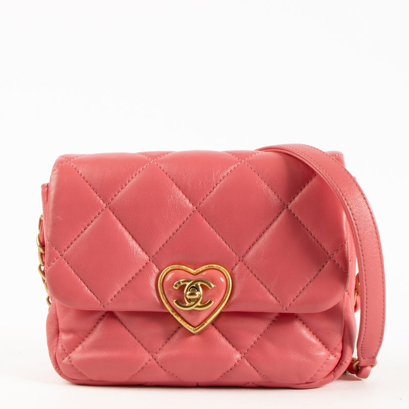 Shop the authentic Chanel Pink Heart Classic Flap Bag on Labellov.com !