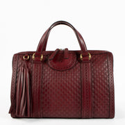 Shop this authentic Gucci Red Guilio Brogue Top handle pre-loved on Labellov.com 