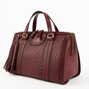 Shop this authentic Gucci Red Guilio Brogue Top handle pre-loved on Labellov.com 