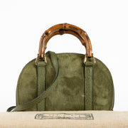 Shop this authentic Gucci Green Micro Bamboo Crossbody pre-loved on Labellov.com 