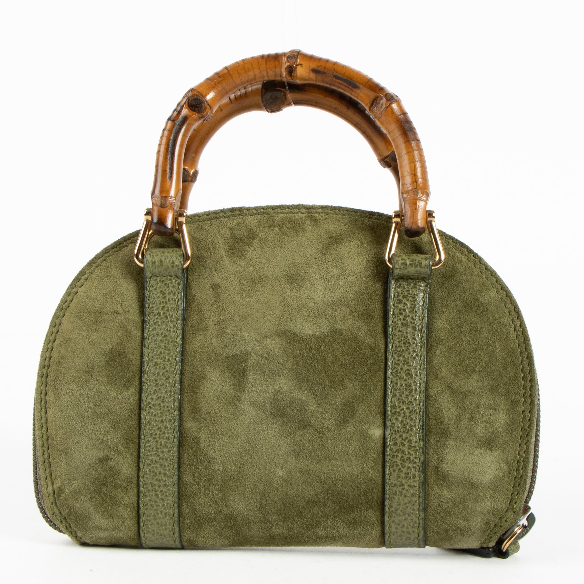 Shop this authentic Gucci Green Micro Bamboo Crossbody pre-loved on Labellov.com 